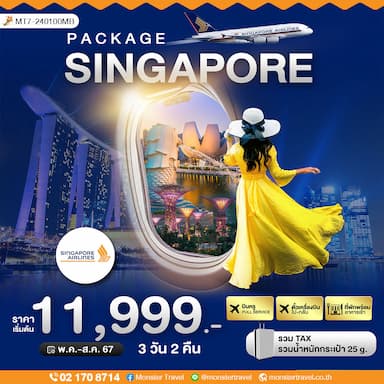 PACKAGE สิงค์โปร์ บิน Full Service 3 วัน 2 คืน